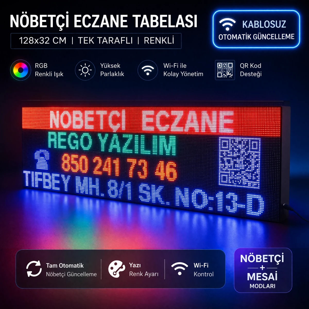 REGO Nöbet - Akıllı Nöbetçi Eczane Tabelası